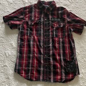 Harley-Davidson Red and Black Checkered Shirt